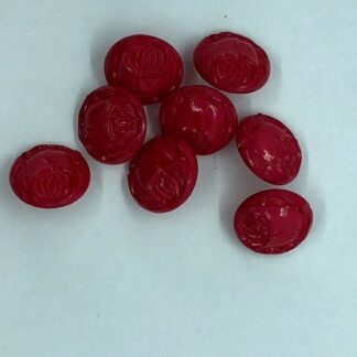 Knap Pink rose i plastik ø 11 mm