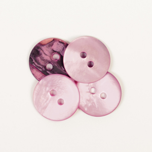 Knap buet Rosa perlemor ø 15 mm