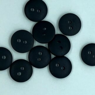 Knap mat plastik sort ø 12 mm