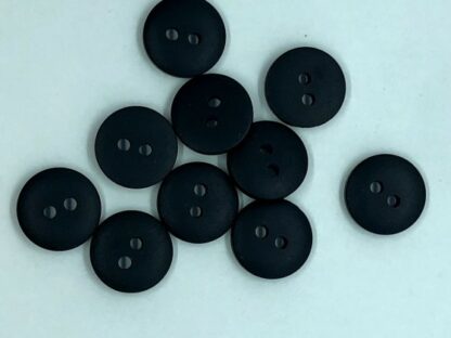 Knap mat plastik sort ø 12 mm